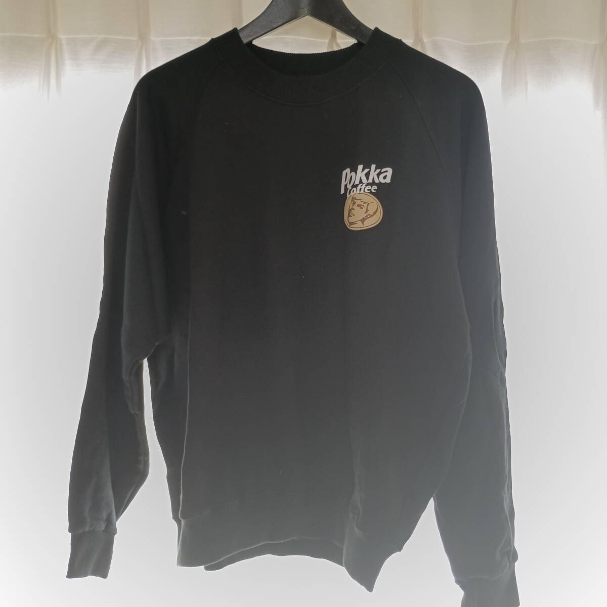 【Pokka coffee】 ポッカ コーヒー 黒 ブラック スウェット トレーナー ヴィンテージ 缶コーヒー 新品未使用拍卖