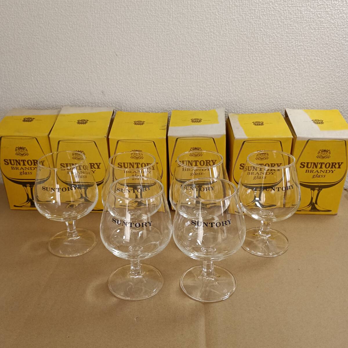 【レトロ】 サントリー SUNTORY ブランデーグラス 6個セット 新品未使用拍卖
