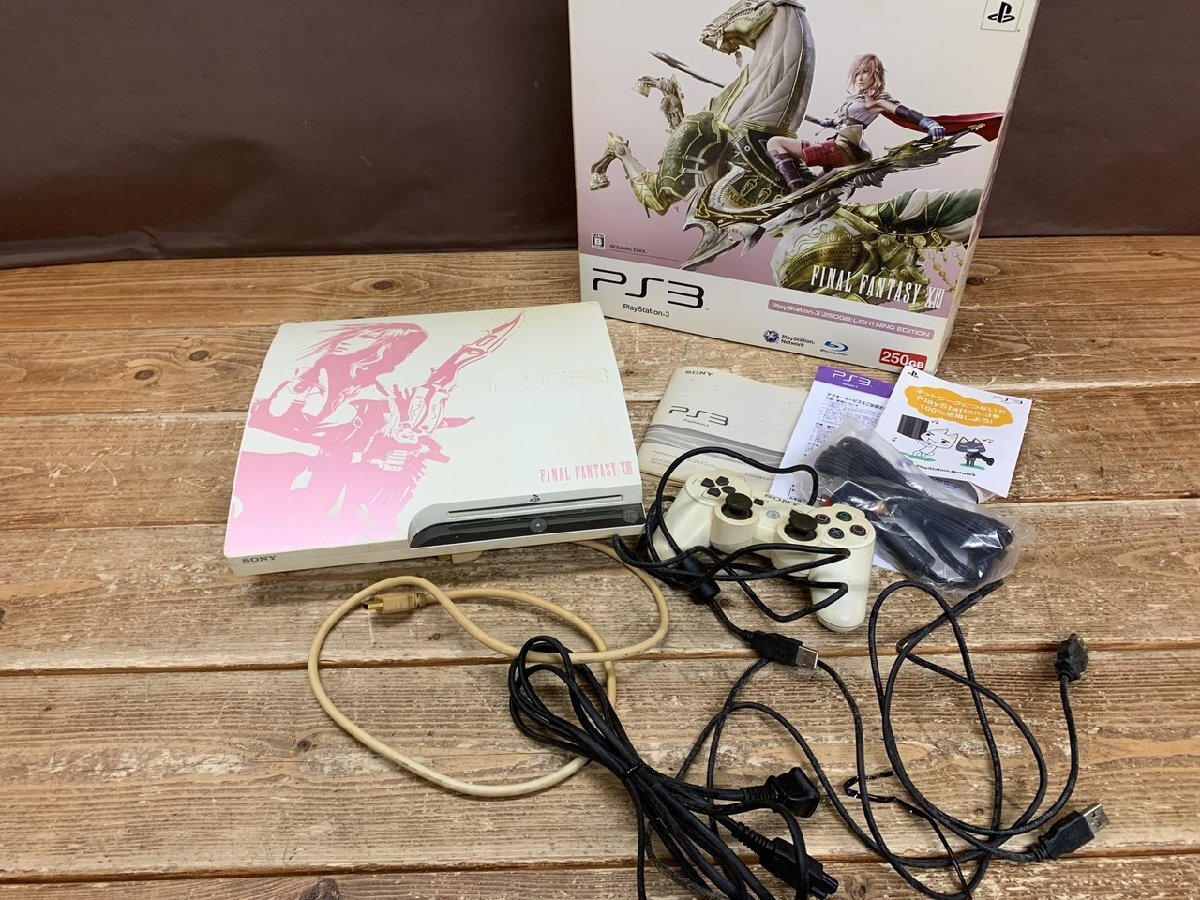 【JZ-0046】SONY PS3 CECH-2000B 250GB ファイナルファンタジー XIII LIGHTNING EDITION コントローラー 初期化済 通電確認済【千円市場】拍卖