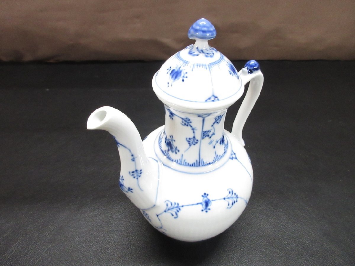 【Y-2747】Royal Copenhagen ロイヤルコペンハーゲン ブルーフルーテッド コーヒーポット ポット 食器【千円市場】拍卖