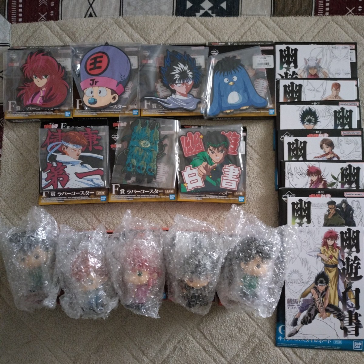 一番くじ幽遊白書 暗黒武術会編E賞SOFVICちゅ4種 浦飯幽助 桑原和真 飛影 蔵馬 F賞ラバーコースター G賞 戸愚呂 桑原 幽助プー幽☆遊☆白書拍卖