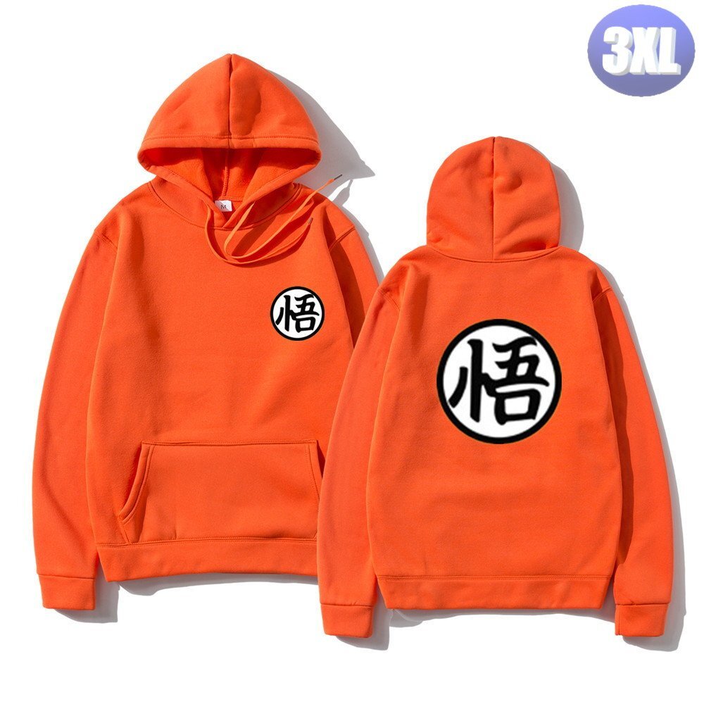 フード付き ゲームキャラパーカー 3XL トレーナー アウター 防寒 悟 オレンジ n712拍卖