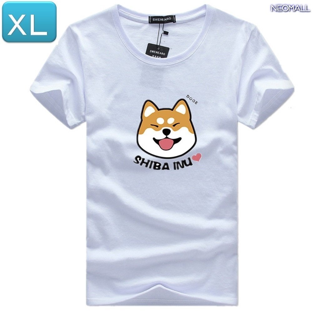夏にピッタリ ☆ 丸首 半袖 Tシャツ【345】 ホワイト XLサイズ トップス シャツ シンプル イラスト シルエット 春夏拍卖