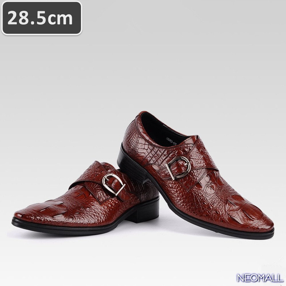 大人気 ☆ メンズ ビジネス レザー シューズ ワインレッド サイズ 28.5cm 革靴 靴 カジュアル 屈曲性 通勤 軽量 仕事 【614】拍卖