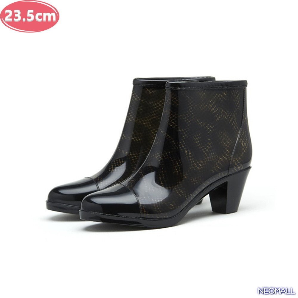 雨対策に☆ レディース お洒落な レインブーツ【497】 23.5cm カラーE レインシューズ 雨靴 梅雨対策 防滑 防水 雨 雪 晴れ兼用拍卖