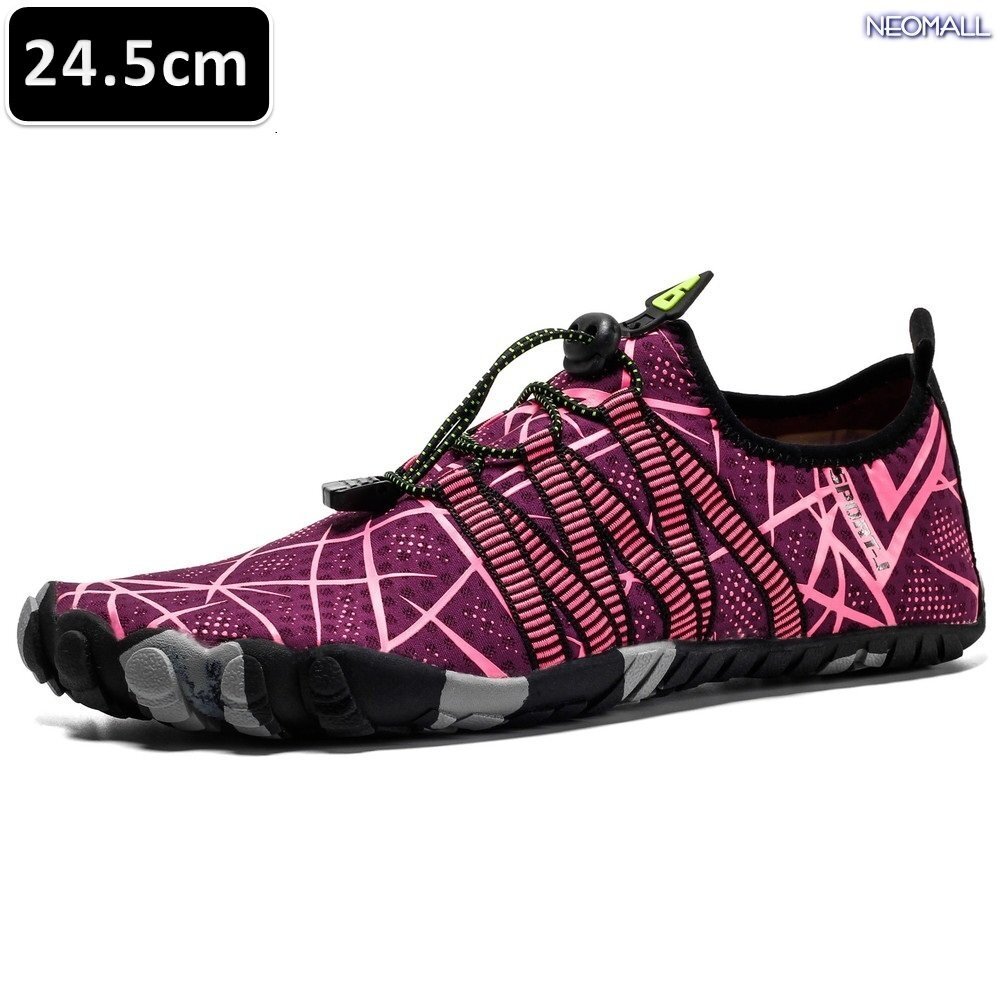 【マリンシューズ 386 ピンク 24.5cm 】パドルシューズ シュノーケリング 沢登り ネオプレーンシューズ ローカット 磯遊び 川遊び拍卖