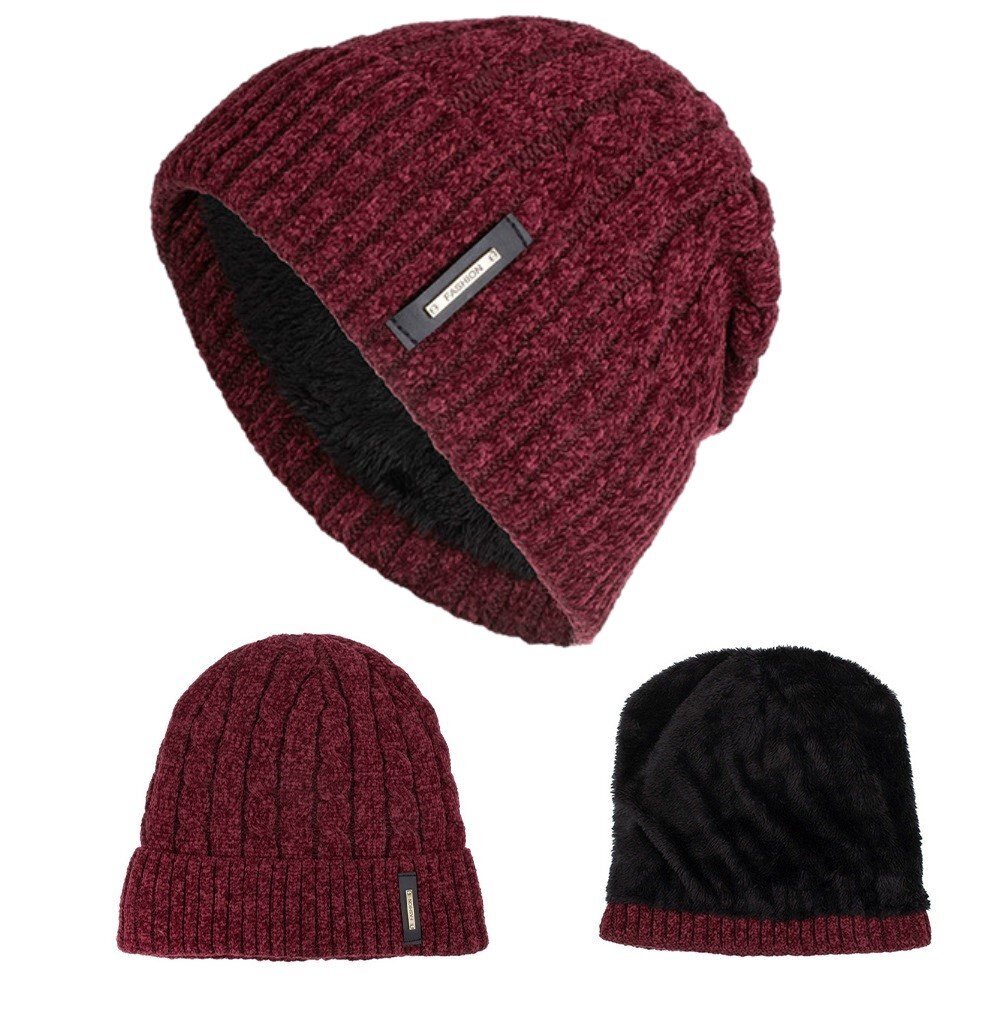 ニットキャップ ニット帽 ワッチキャップ ワインレッド 帽子 アウトドア ユニセックス メンズ レディース 男女兼用 n590拍卖