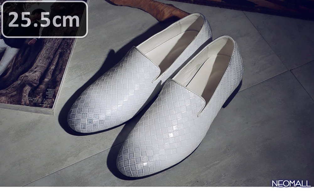 人気商品 ☆ メンズ ビジネス レザー シューズ ホワイト サイズ 25.5cm 革靴 靴 カジュアル 屈曲性 通勤 軽量 【444】拍卖