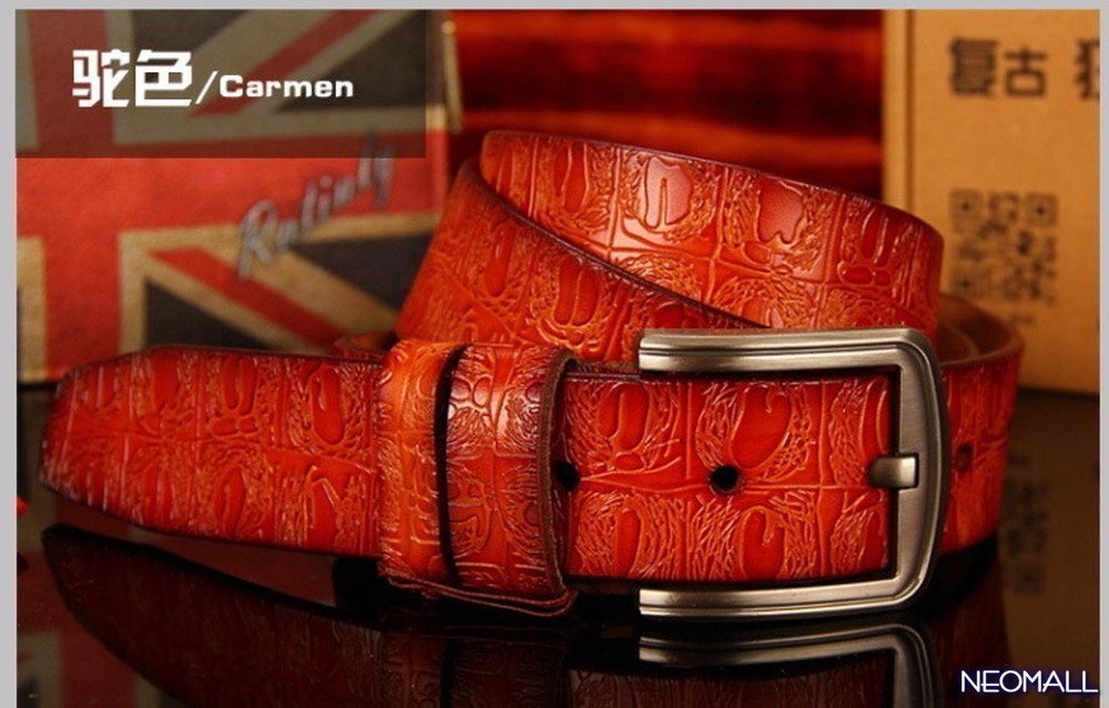 売れてます!☆高級 レザー メンズベルト キャメル 本革 牛革 ヴィンテージ ビジネス 高品質 紳士ベルト ビジネスベルト【282】拍卖