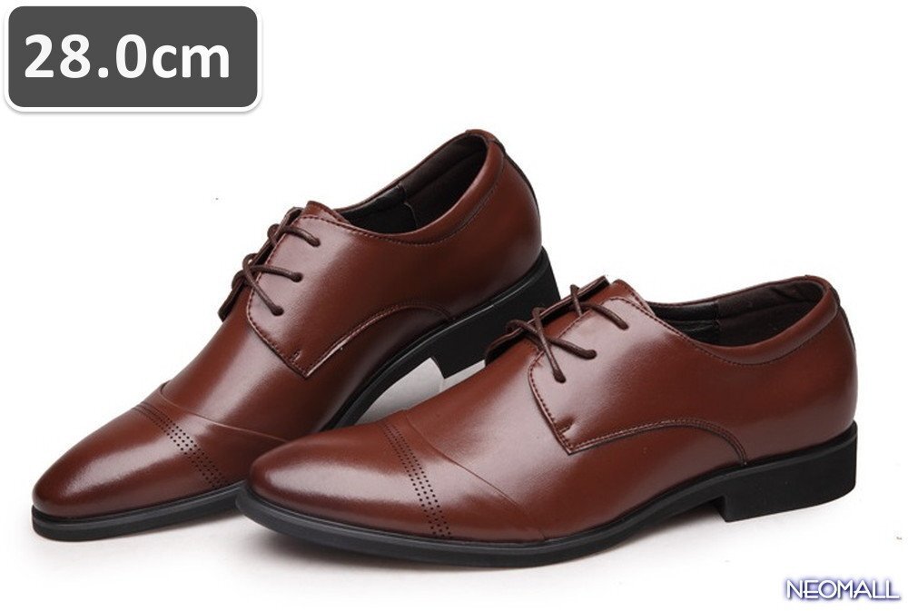 人気商品 ☆ メンズ ビジネス レザー シューズ ブラウン サイズ 28.0cm 革靴 靴 カジュアル 屈曲性 通勤 軽量 【447】拍卖