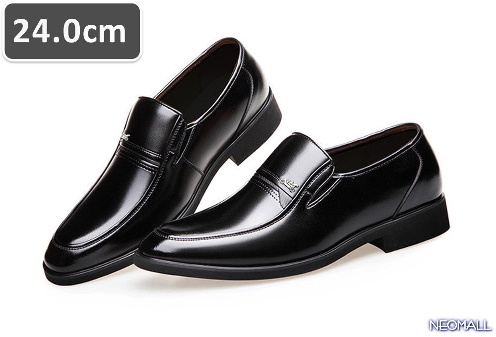 人気商品 ☆ メンズ ビジネス レザー シューズ ブラック サイズ 24.0cm 革靴 靴 カジュアル 屈曲性 通勤 軽量 【441】拍卖
