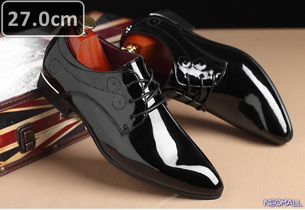 人気商品 ☆ メンズ ビジネス レザー シューズ ブラック サイズ 27.0cm 革靴 靴 カジュアル 屈曲性 通勤 軽量 【443】拍卖
