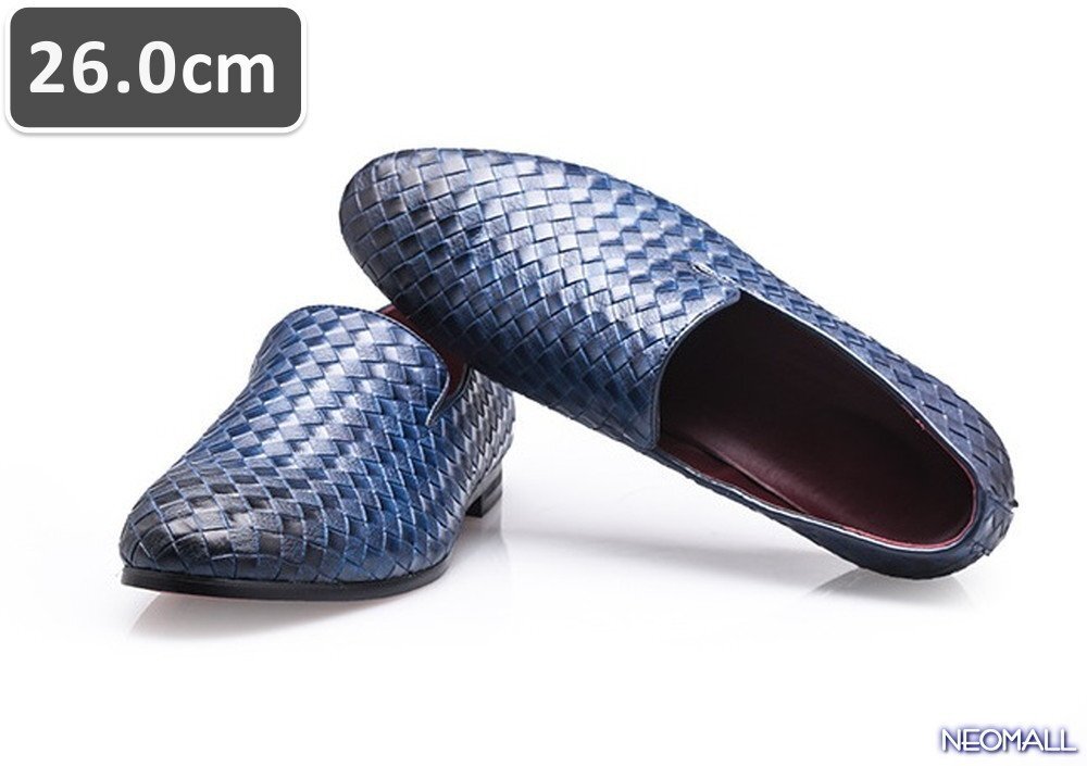 人気商品 ☆ メンズ ビジネス レザー シューズ ブルー サイズ 26.0cm 革靴 靴 カジュアル 屈曲性 通勤 軽量 【444】拍卖