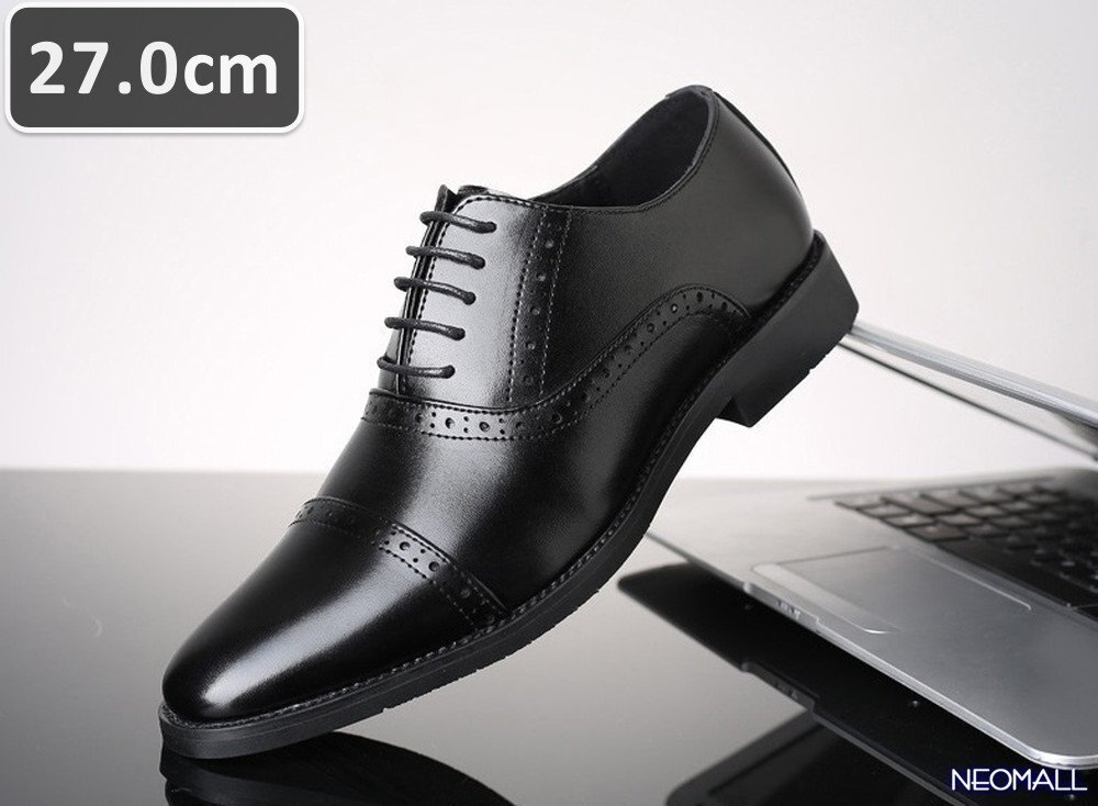 人気商品 ☆ メンズ ビジネス レザー シューズ ブラック サイズ 27.0cm 革靴 靴 カジュアル 屈曲性 通勤 軽量 【428】拍卖