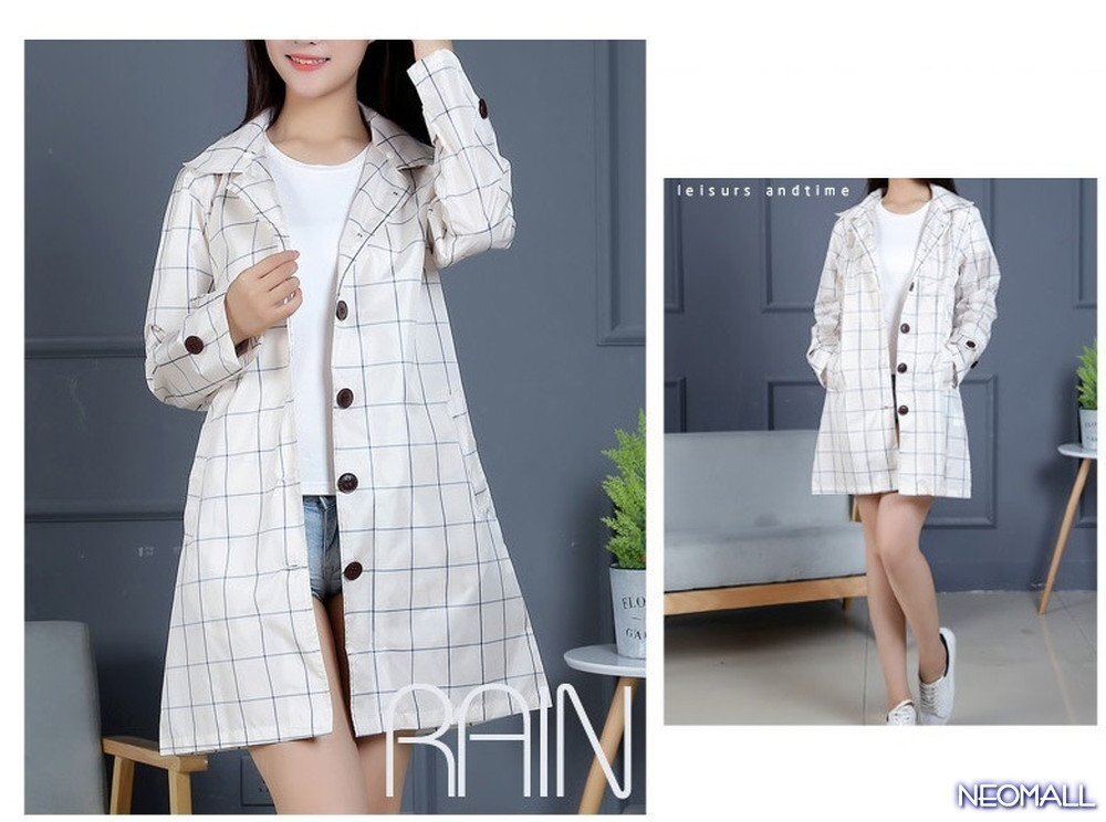 雨対策に☆【524】レディース レインコート ホワイト フリーサイズ 梅雨対策 防水 撥水 雨具 雨 雪 ゲリラ豪雨 通勤 通学拍卖