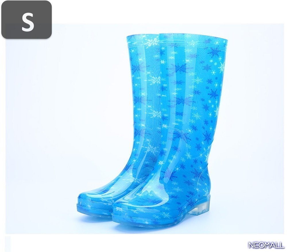 雨対策に☆ レインブーツ【502】 Sサイズ ブルー 防水 レインシューズ レディース 雨靴 長靴 梅雨対策 防滑 防水 雨 雪 晴れ兼用拍卖