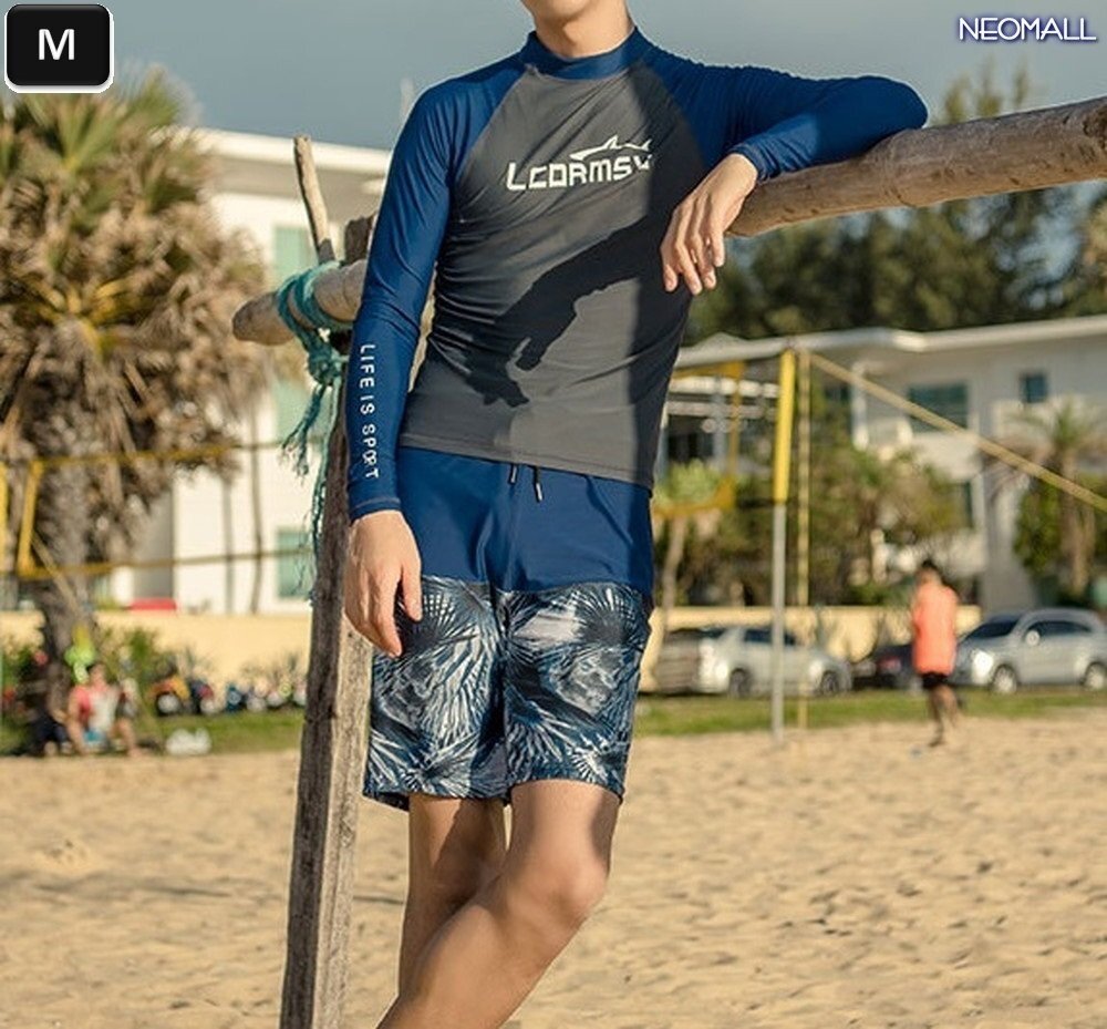 【359】メンズ ラッシュガード パンツ 上下セット Mサイズ 長袖 サーフィン シュノーケリングに! 水着 体型カバー UVカット 日よけ拍卖