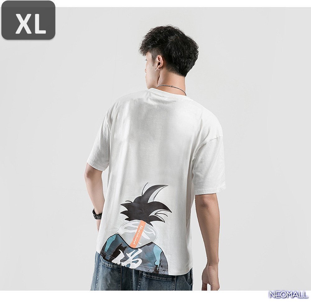 人気商品 ☆ 丸首 半袖 Tシャツ【467】 ホワイト XLサイズ トップス シャツ シンプル イラスト デザイン 春夏拍卖