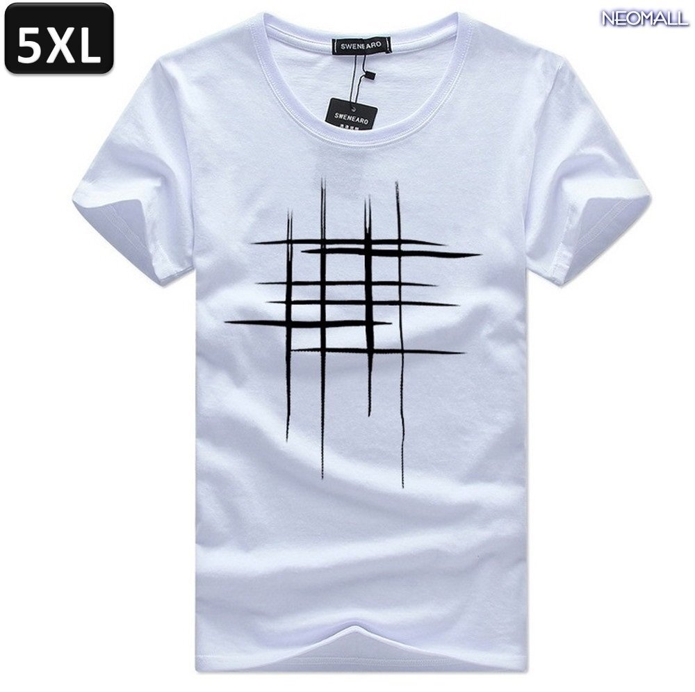 夏にピッタリ ☆ 丸首 半袖 Tシャツ【348】 ホワイト 5XLサイズ トップス シャツ シンプル イラスト デザイン 春夏拍卖