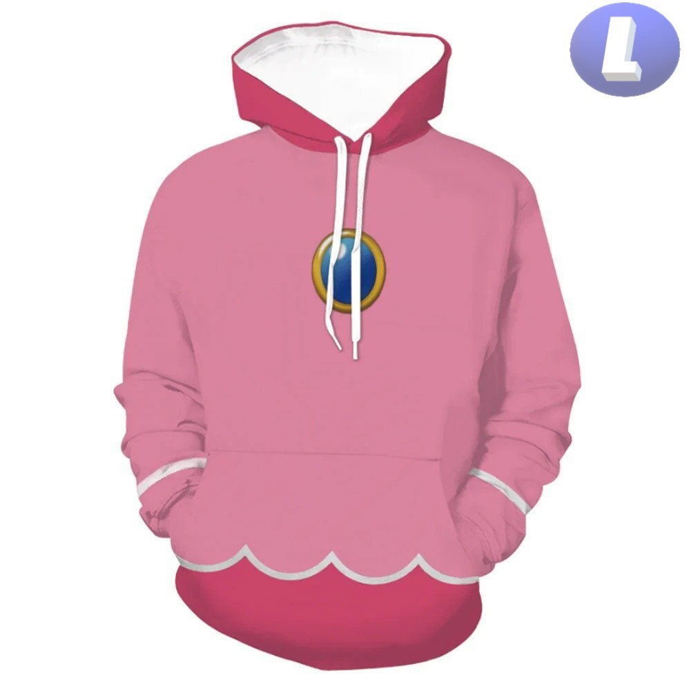 フード付き ゲームキャラパーカー L トレーナー アウター 防寒 ピンク 姫 n710拍卖