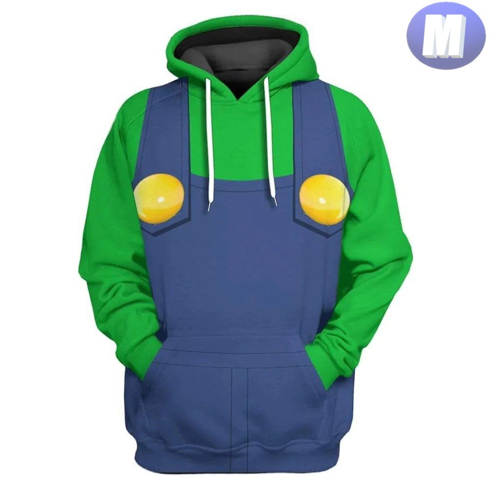 フード付き ゲームキャラパーカー M トレーナー アウター 防寒 緑 双子弟 n710拍卖