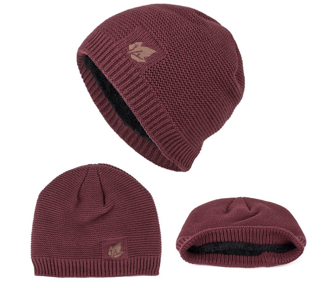 ニットキャップ ニット帽 ビーニー ワインレッド 帽子 アウトドア ユニセックス メンズ レディース 男女兼用 n591拍卖