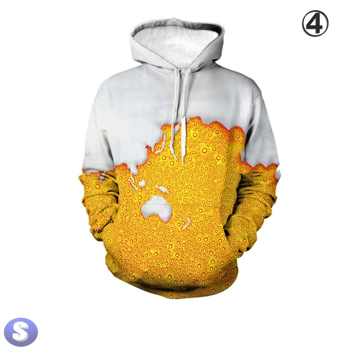 フード付き ビールパーカー カラー4 S トレーナー アウター 防寒 n712拍卖