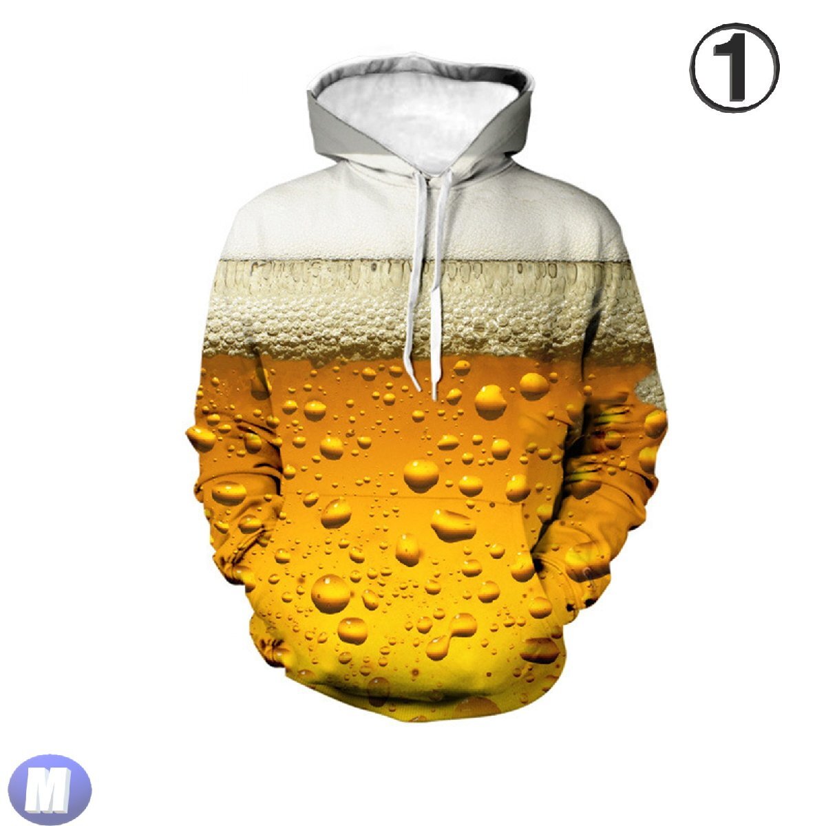 フード付き ビールパーカー カラー1 M トレーナー アウター 防寒 n712拍卖