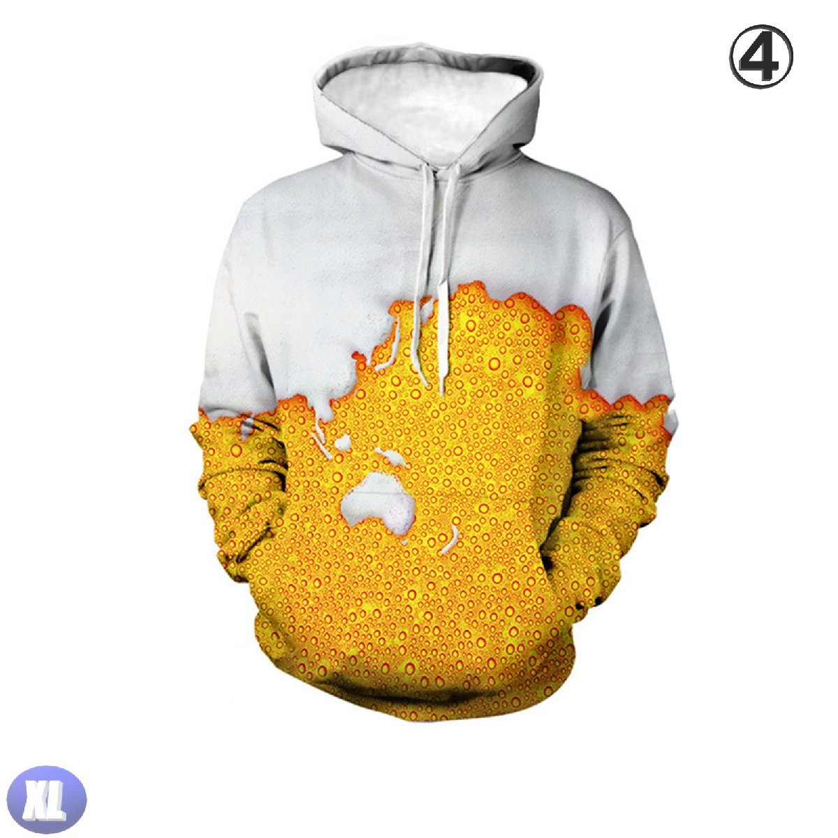 フード付き ビールパーカー カラー4 XL トレーナー アウター 防寒 n719拍卖