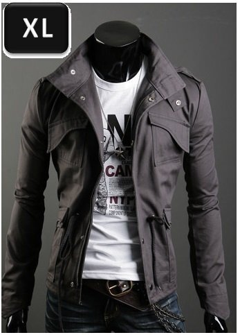 人気商品 【265】メンズジャケット グレー XL メンズ アウター アウトドア 防風 軽量 ジャケット 秋 春 薄手拍卖