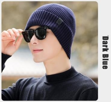 ニットキャップ ニット帽 ダークブルー ビーニー 帽子 アウトドア ユニセックス メンズ レディース 男女兼用 n811拍卖