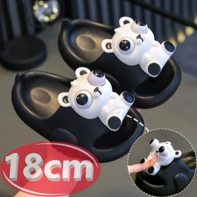 サンダル キッズ 目玉が飛び出す ブラック 18㎝ 夏 海 リゾート n766拍卖