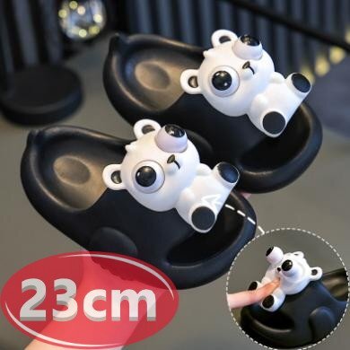 サンダル キッズ 目玉が飛び出す ブラック 23㎝ 夏 海 リゾート n766拍卖