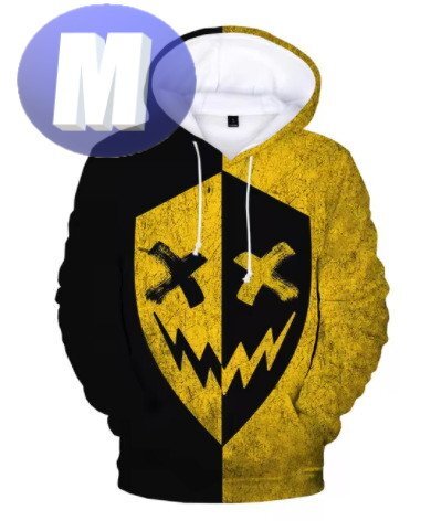 フード付き 〇×パーカー 黄黒 M トレーナー アウター 防寒 n726-3拍卖