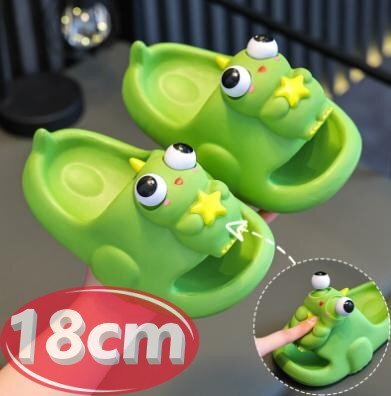 サンダル キッズ 目玉が飛び出す グリーン 18㎝ 夏 海 リゾート n766拍卖