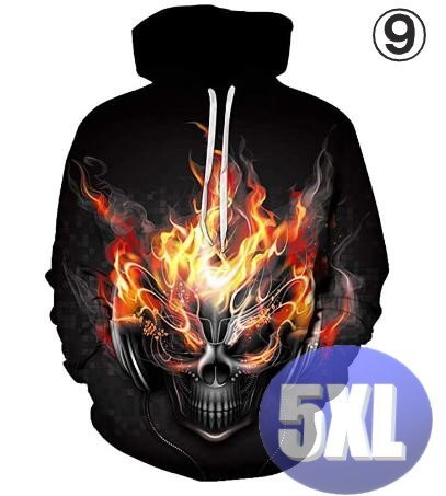 フード付き ドクロパーカー カラー9 5XL トレーナー アウター 防寒 n716拍卖