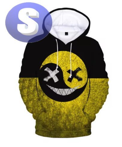 フード付き 〇×パーカー 黄黒 S トレーナー アウター 防寒 n726-4拍卖