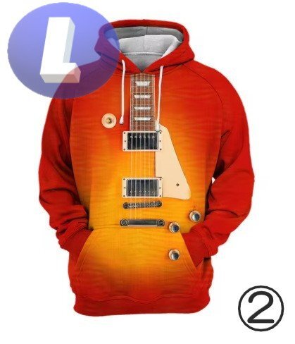 フード付き 楽器パーカー ギター L トレーナー アウター 防寒 n724-2拍卖