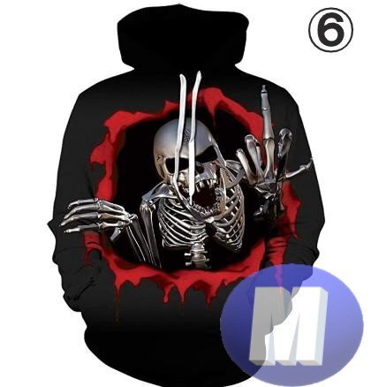 フード付き ドクロパーカー カラー6 M トレーナー アウター 防寒 n712拍卖