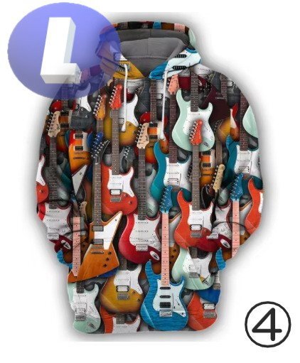 フード付き 楽器パーカー ギター L トレーナー アウター 防寒 n724-4拍卖