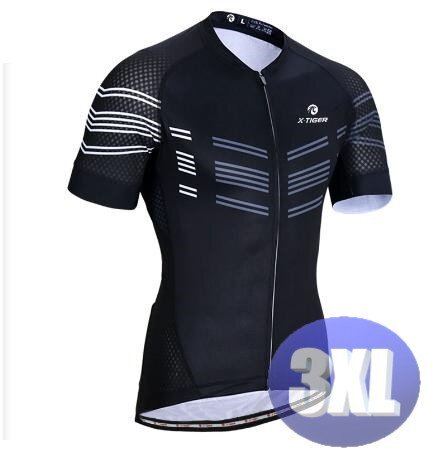 x-tiger サイクリングウェア 半袖 3XLサイズ 自転車 ウェア サイクルジャージ 吸汗速乾防寒 新品 インポート品【n606-bk】拍卖