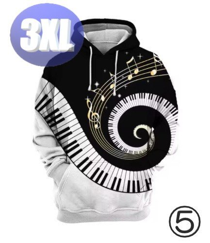 フード付き 楽器パーカー 鍵盤 3XL トレーナー アウター 防寒 n724-5拍卖