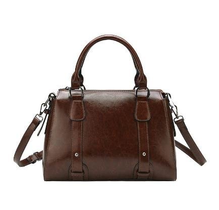 高品質 牛皮 ハンドバッグ ショルダーバッグ ダークブラウン レディース 女性 【n410】拍卖