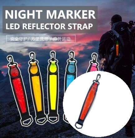 充電式 リフレクター レッド LED ライト セーフティーライト 自転車 夜間 通勤 通学 散歩 光る タグ マーカー拍卖