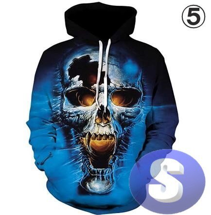 フード付き ドクロパーカー カラー5 S トレーナー アウター 防寒 n712拍卖