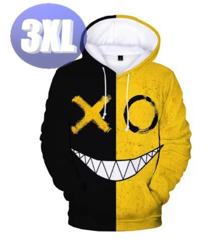 フード付き 〇×パーカー 黄黒 3XL トレーナー アウター 防寒 n726-10拍卖