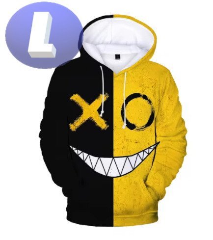 フード付き 〇×パーカー 黄黒 L トレーナー アウター 防寒 n726-10拍卖