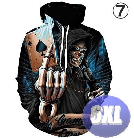 フード付き ドクロパーカー カラー7 6XL トレーナー アウター 防寒 n716拍卖