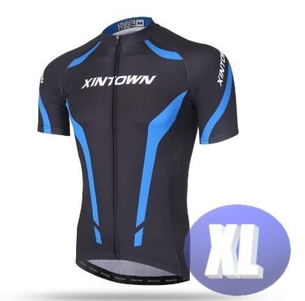 XINTOWN サイクリングウェア 半袖 XLサイズ 自転車 ウェア サイクルジャージ 吸汗速乾防寒 新品 インポート品【n609-bl】拍卖