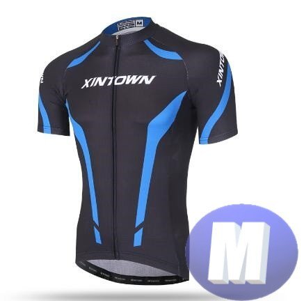 XINTOWN サイクリングウェア 半袖 Mサイズ 自転車 ウェア サイクルジャージ 吸汗速乾防寒 新品 インポート品【n609-bl】拍卖